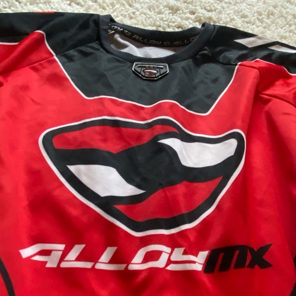 Women’s BMX motocross biking black and red jersey long sleeve shirt. Siz… - Picture 3 of 4